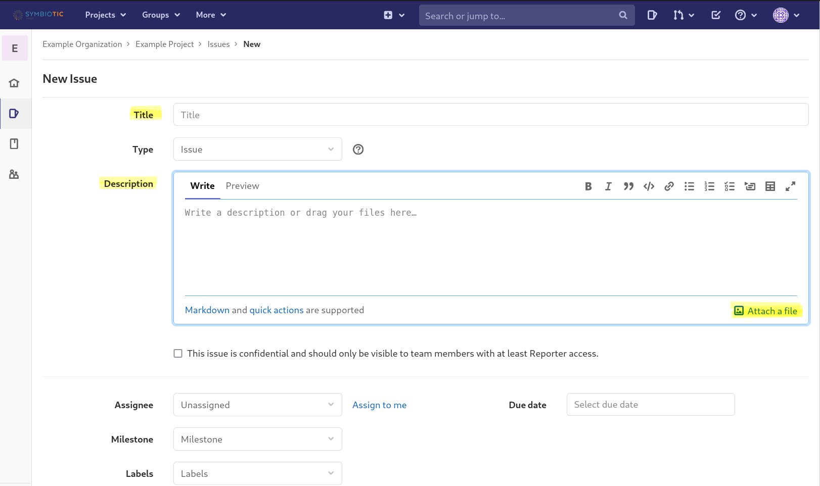 Gitlab New Issue